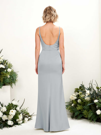 Carlyna Corte trompeta/sirena escote en V hasta el suelo satén vestido Azul Bebé #color_azul-beb