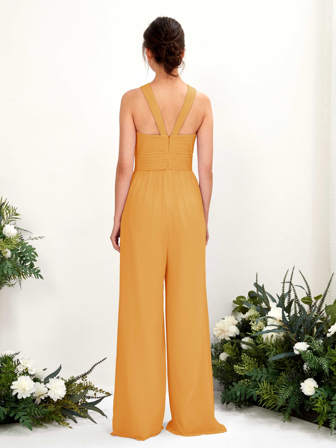 Carlyna Mono Escote cruzado Hasta el suelo Gasa fruncido Vestidos de dama de honor Mango #color_mango