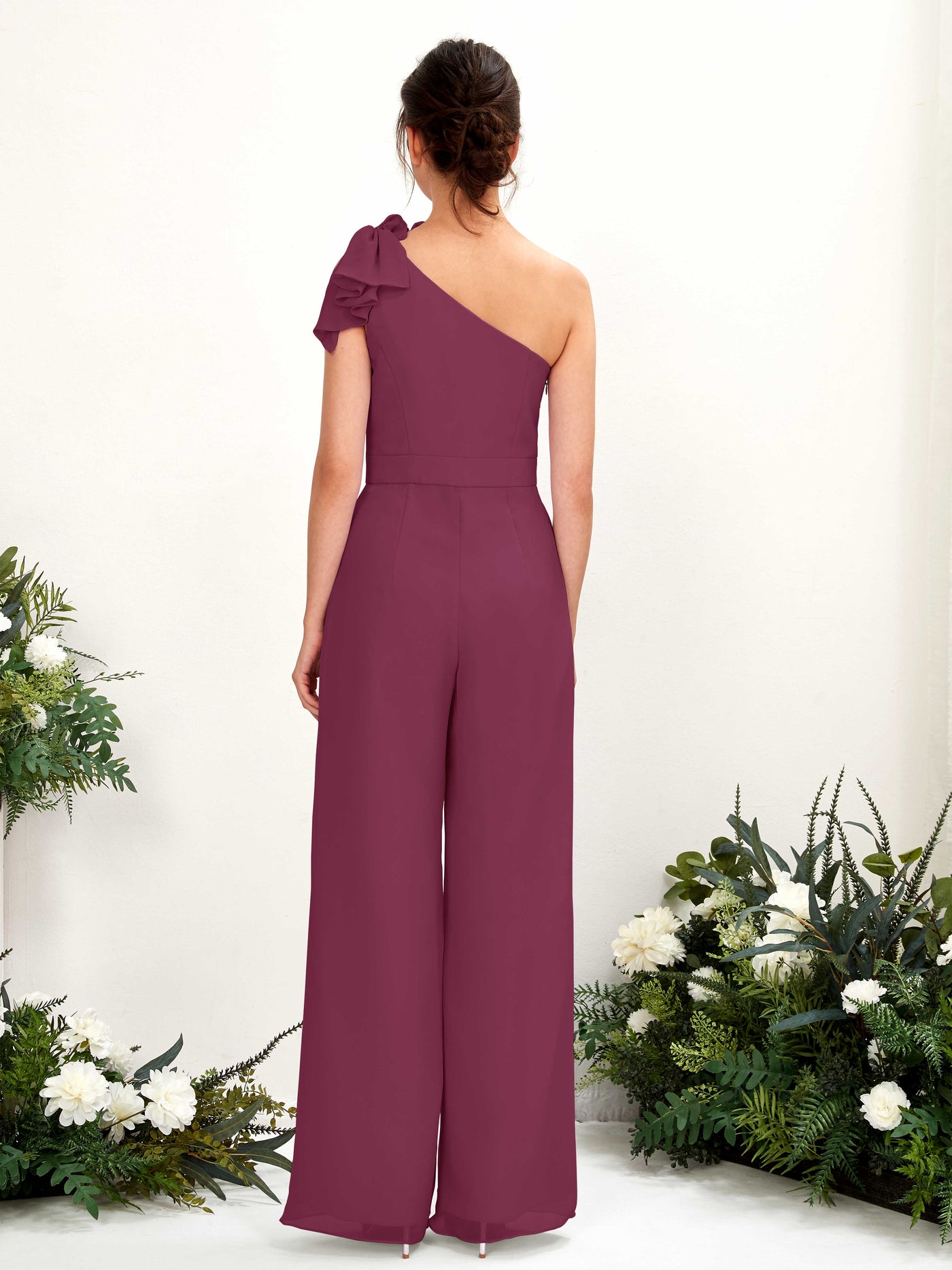 Carlyna Mono Un Hombre Hasta el suelo Vestidos de dama de honor Chianti #color_chianti
