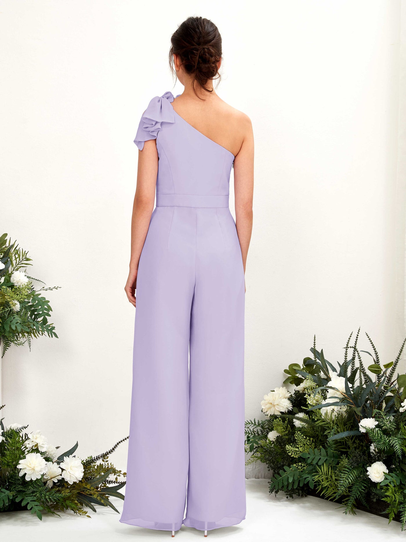 Carlyna Mono Un Hombre Hasta el suelo Vestidos de dama de honor Lila #color_lila