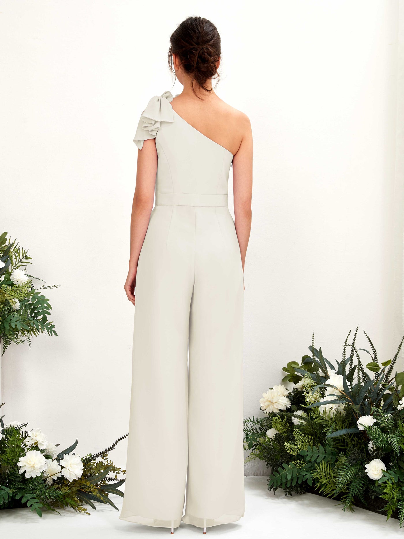 Carlyna Mono Un Hombre Hasta el suelo Vestidos de dama de honor Marfil #color_marfil
