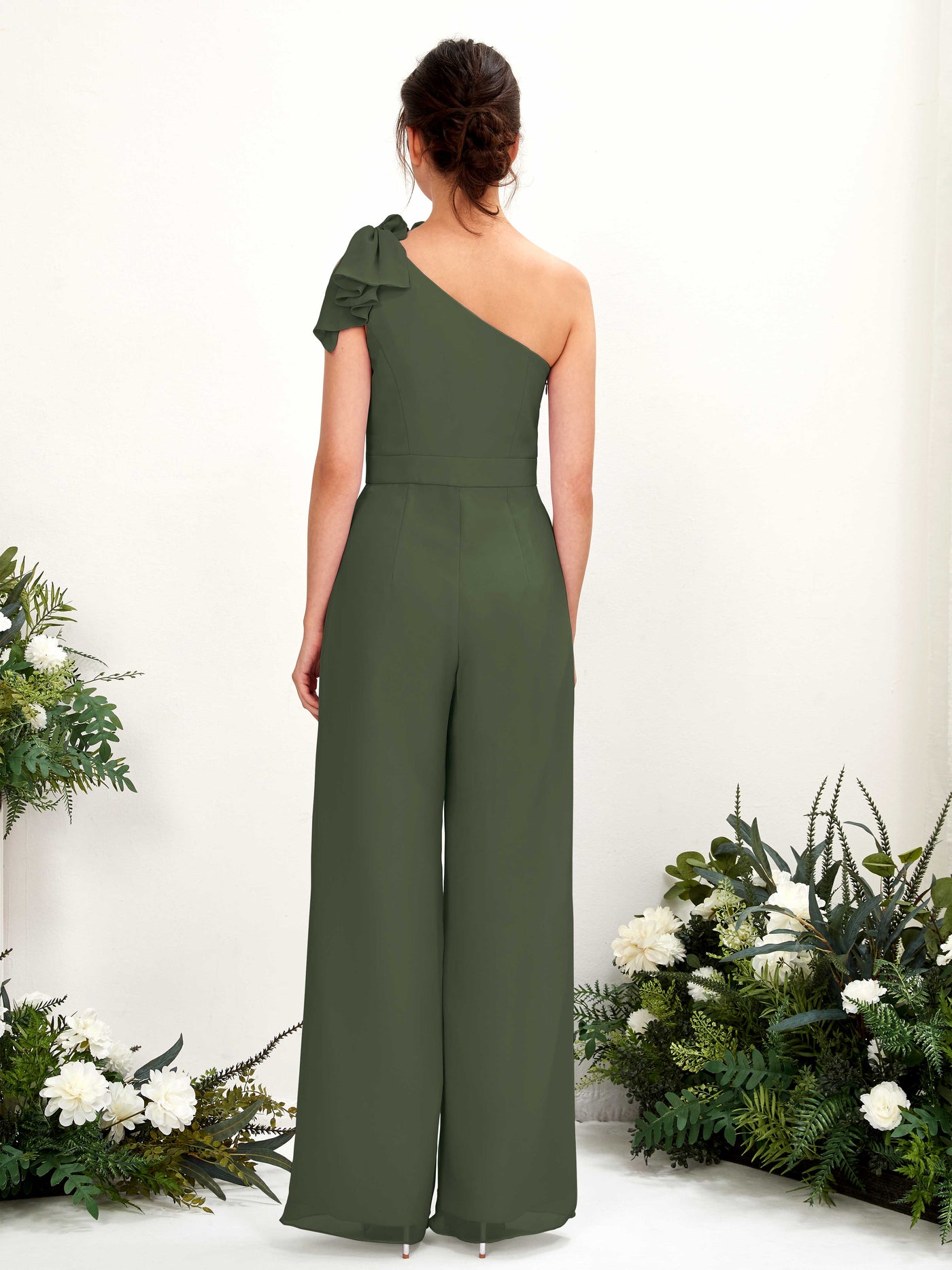 Carlyna Mono Un Hombre Hasta el suelo Vestidos de dama de honor Oliva Martini #color_oliva-martini