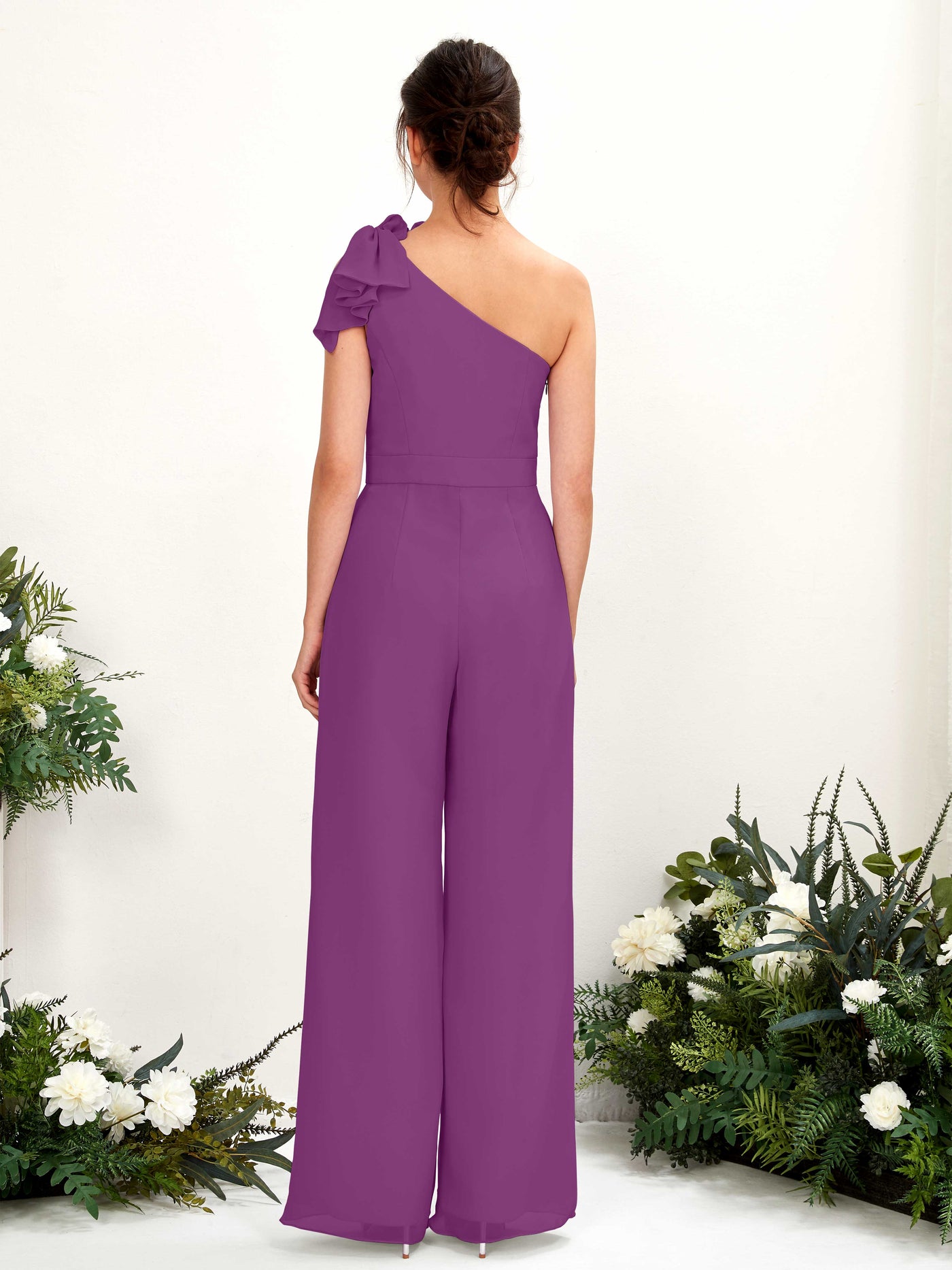 Carlyna Mono Un Hombre Hasta el suelo Vestidos de dama de honor Púrpura #color_p-rpura