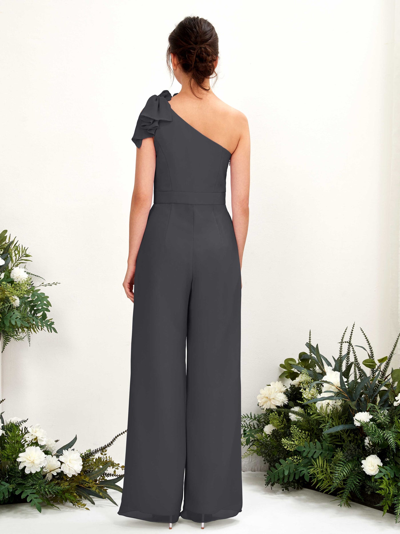 Carlyna Mono Un Hombre Hasta el suelo Vestidos de dama de honor Peltre #color_peltre