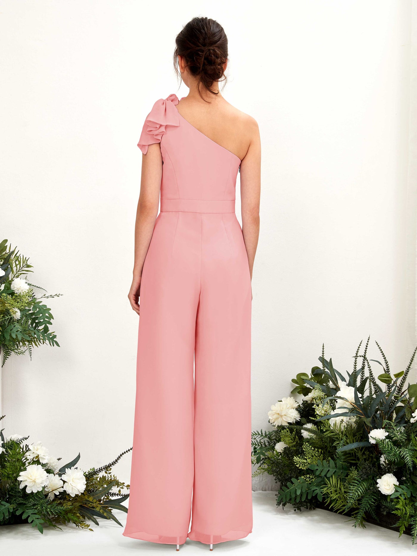 Carlyna Mono Un Hombre Hasta el suelo Vestidos de dama de honor Rosa Ballet #color_rosa-ballet