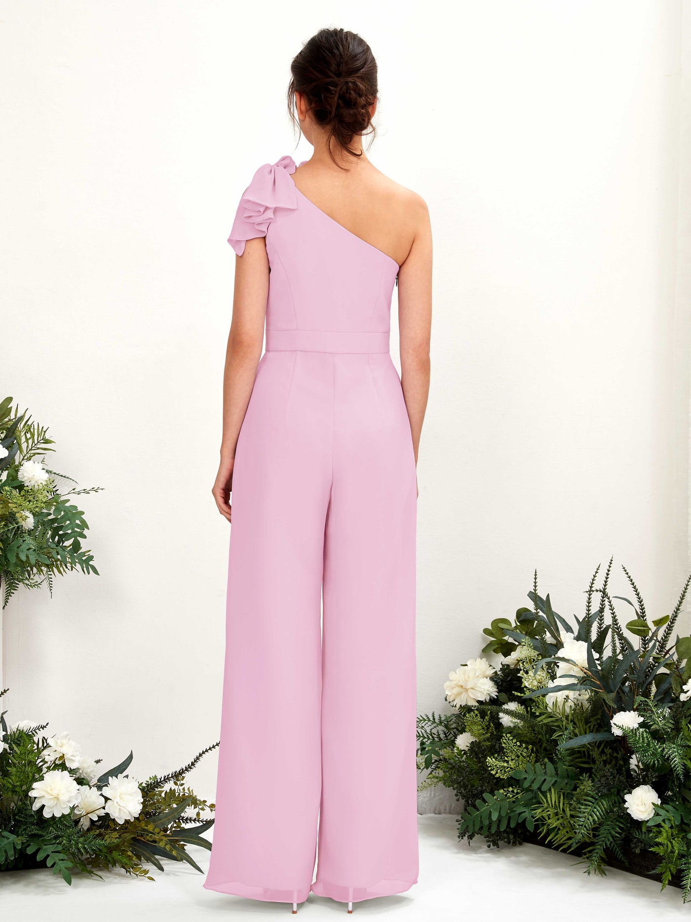 Carlyna Mono Un Hombre Hasta el suelo Vestidos de dama de honor Rosa Caramelo #color_rosa-caramelo