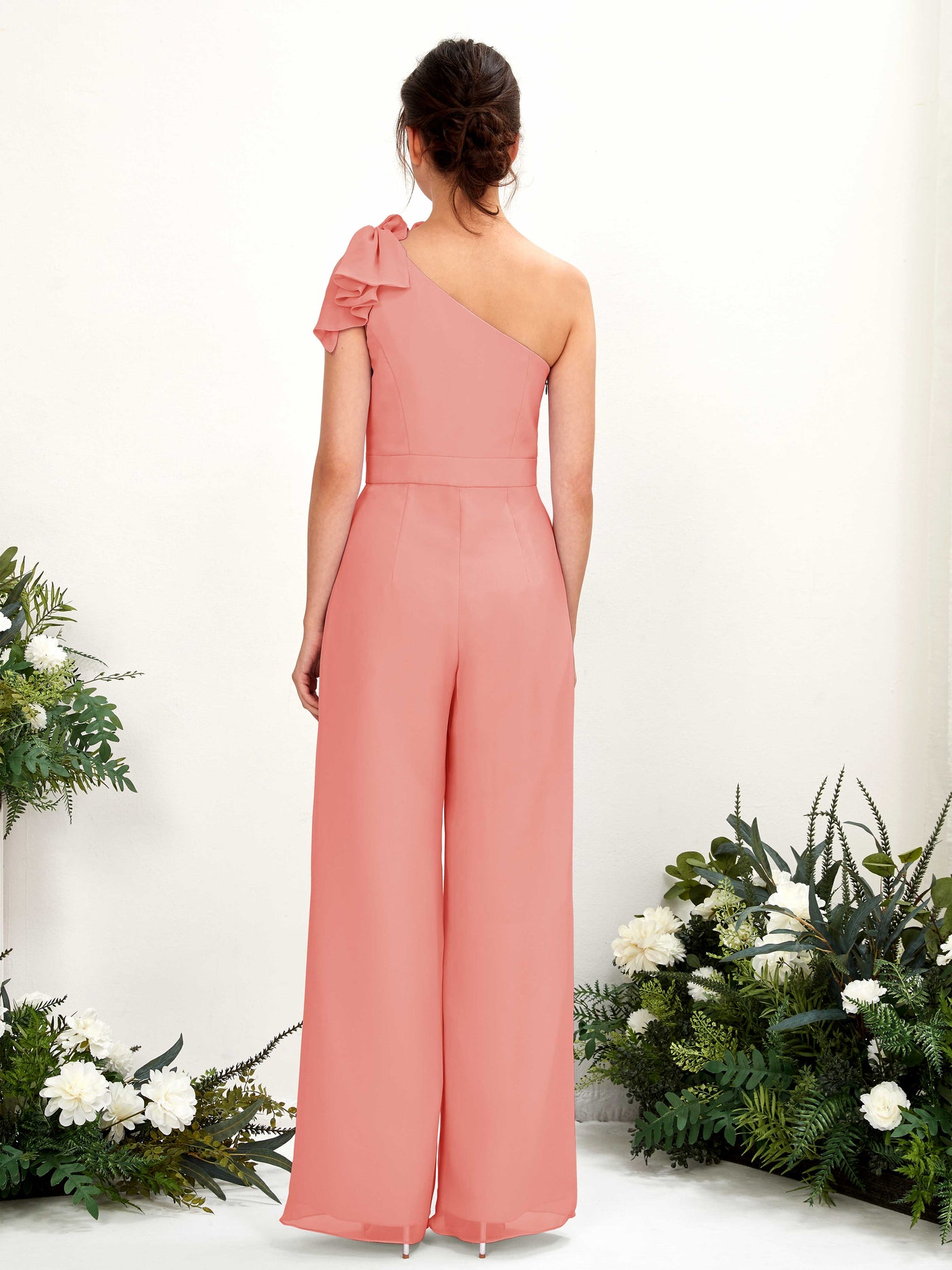 Carlyna Mono Un Hombre Hasta el suelo Vestidos de dama de honor Rosa Melocotón #color_rosa-melocot-n