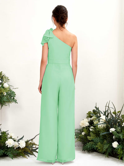 Carlyna Mono Un Hombre Hasta el suelo Vestidos de dama de honor Verde Menta #color_verde-menta