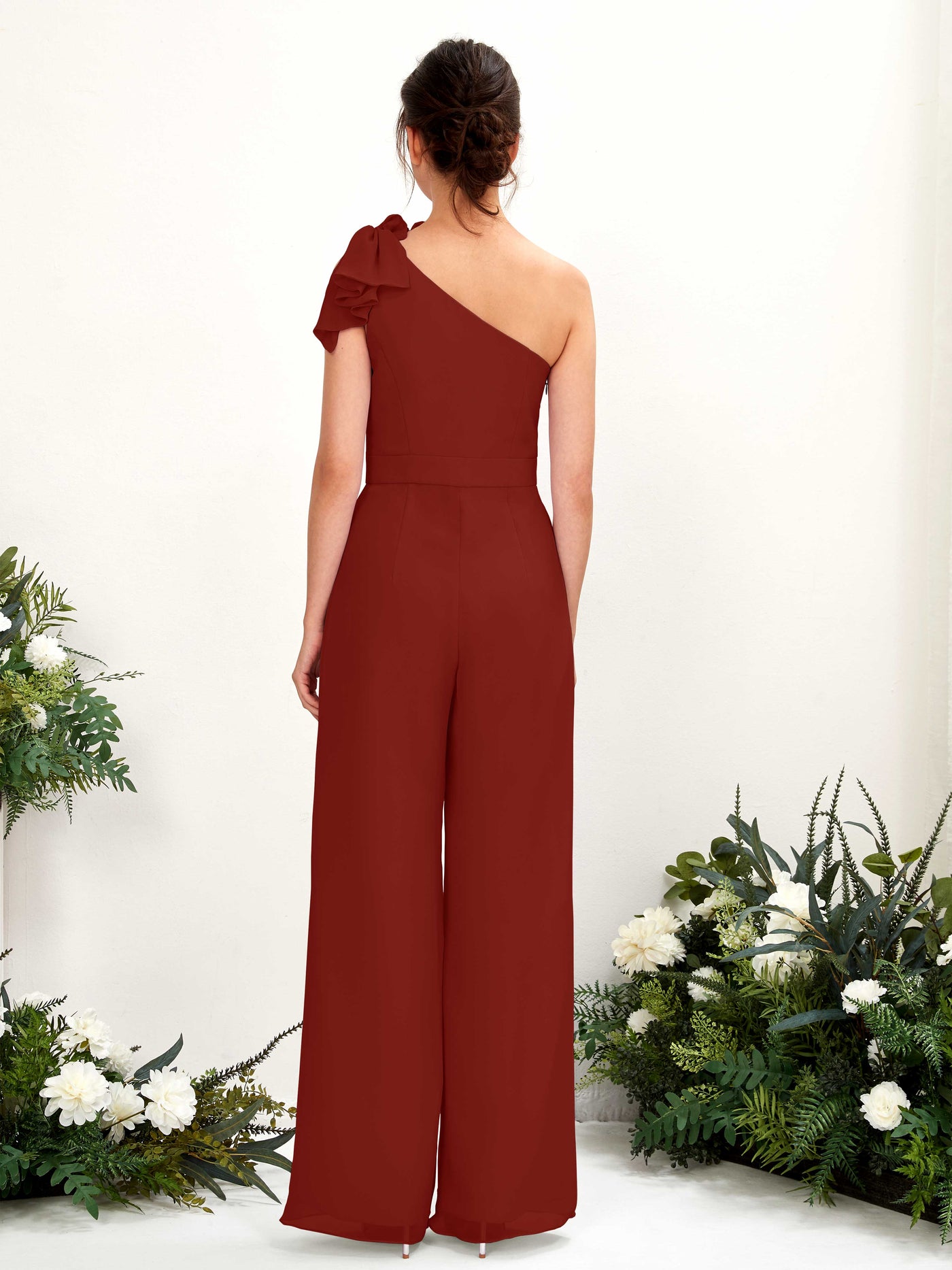 Carlyna Mono Un Hombre Hasta el suelo Vestidos de dama de honor Óxido #color_xido