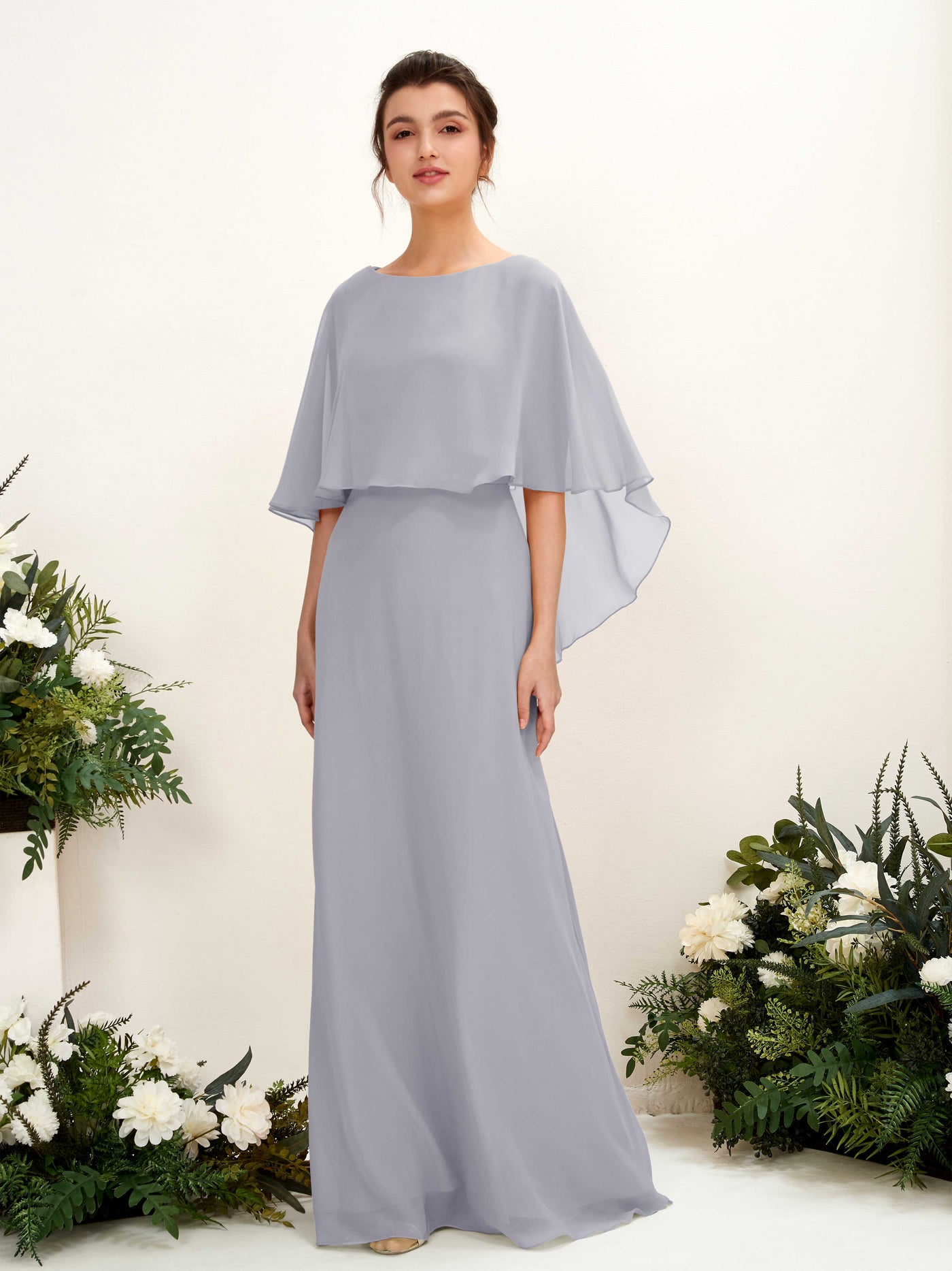 Carlyna Tubo Corte Escote bandeja Capa Vestidos de dama de honor Lavanda Viejo #color_lavanda-viejo