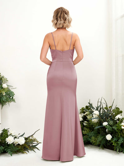Carlyna Vestido corte trompeta escote en V hasta el suelo dama de honor Cuarzo Rosa #color_cuarzo-rosa