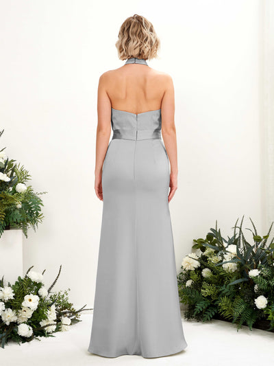 Carlyna Vestido corte trompeta/sirena cuello halter hasta el suelo Gris Paloma #color_gris-paloma