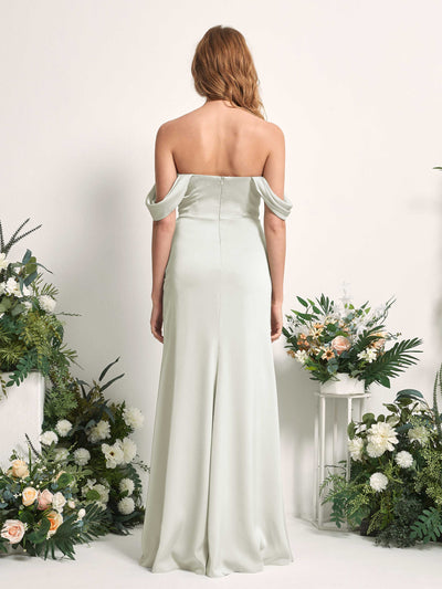 Carlyna Vestido dama de honor corte trompeta hombros caídos fruncido hasta el suelo Marfil #color_marfil