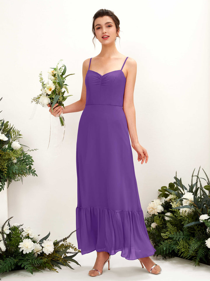 Carlyna Vestido de dama de honor Corte imperial Tirantes finos Hasta el suelo Regencia 