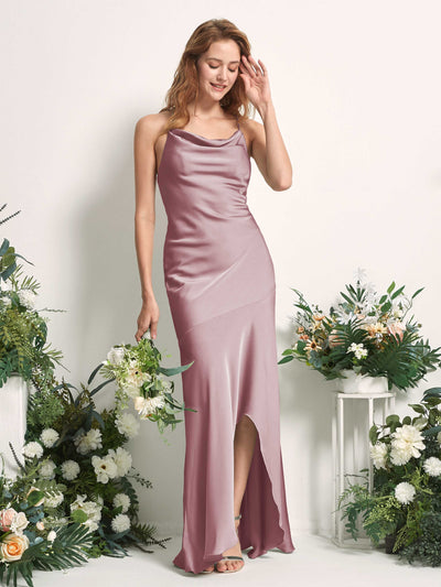 Carlyna Vestido de dama de honor Corte sirena Escote drapeado Hasta el suelo Cuarzo Rosa #color_cuarzo-rosa