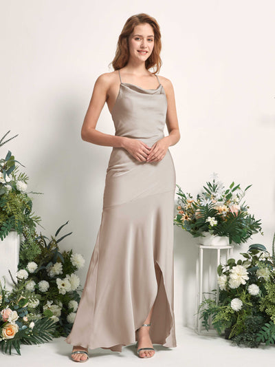 Carlyna Vestido de dama de honor Corte sirena Escote drapeado Hasta el suelo Taupe #color_taupe