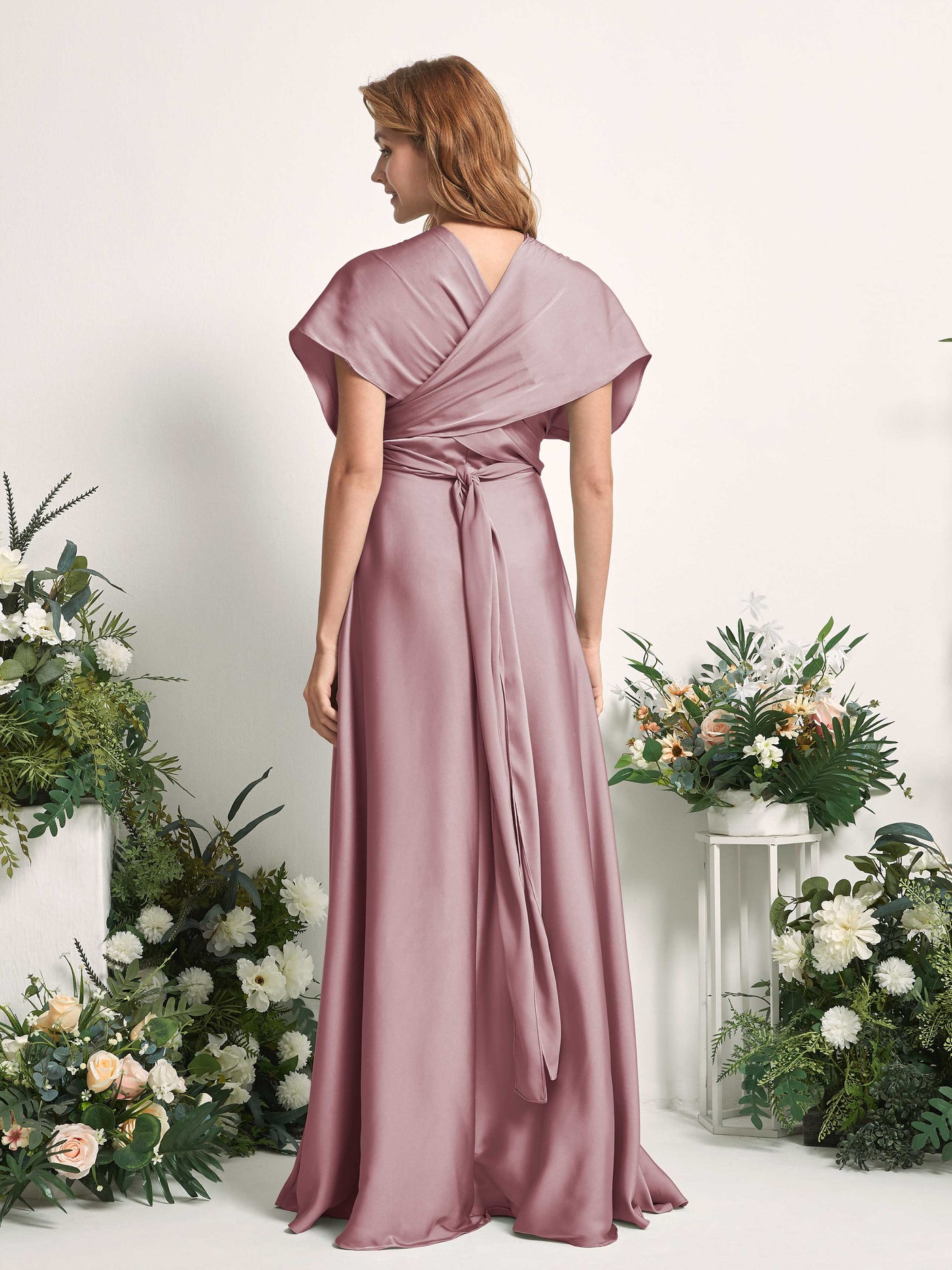 Carlyna Vestido línea A cuello de corazón hasta el suelo dama de honor Cuarzo Rosa #color_cuarzo-rosa