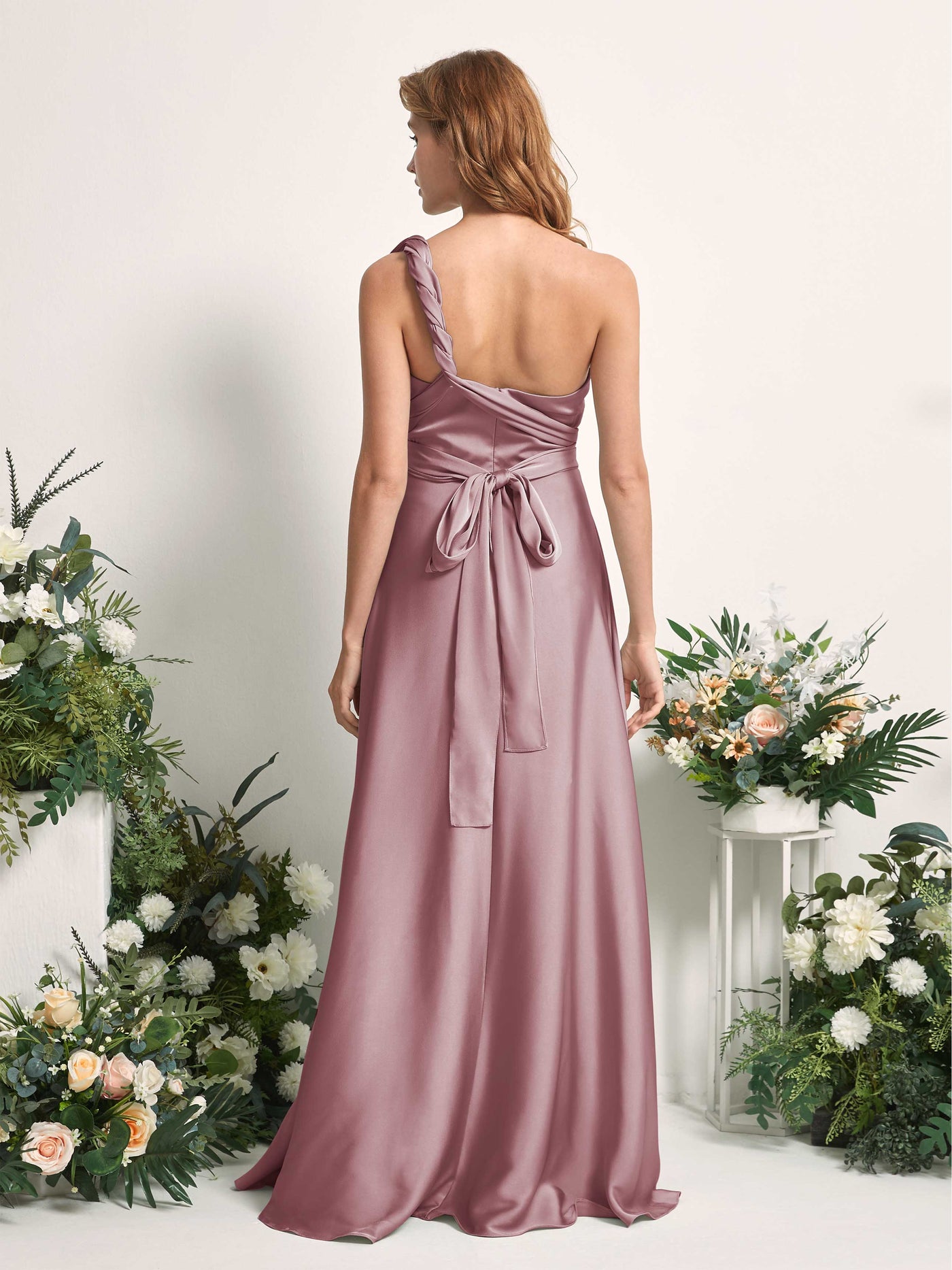 Carlyna Vestido línea A cuello de corazón hasta el suelo dama de honor Cuarzo Rosa #color_cuarzo-rosa