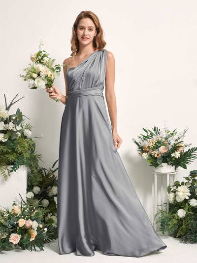 Carlyna Vestido línea A cuello de corazón hasta el suelo dama de honor Gris Acero #color_gris-acero