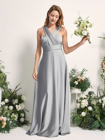 Carlyna Vestido línea A cuello de corazón hasta el suelo dama de honor Gris Paloma #color_gris-paloma