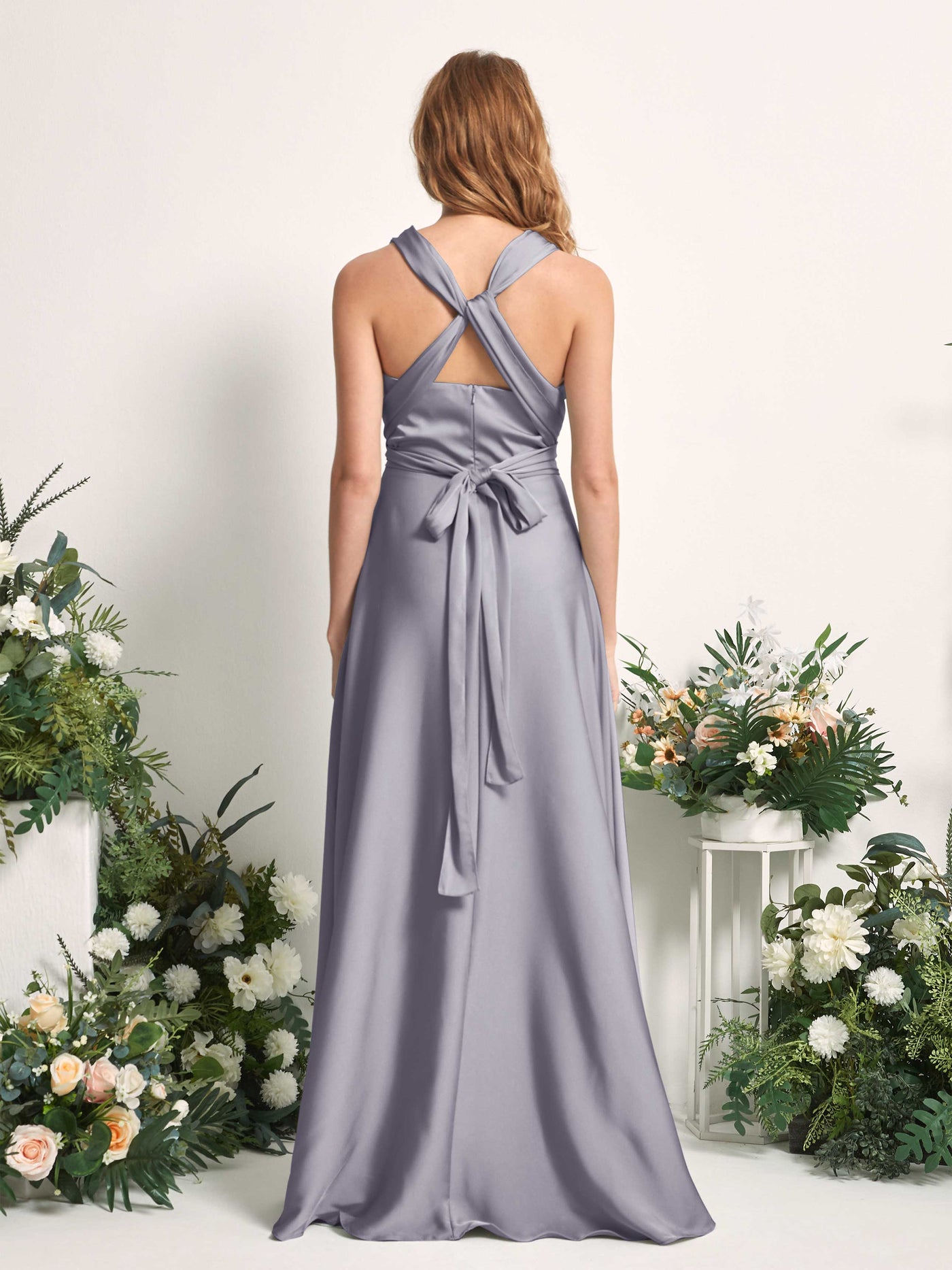 Carlyna Vestido línea A cuello de corazón hasta el suelo dama de honor Niebla Púrpura #color_niebla-p-rpura