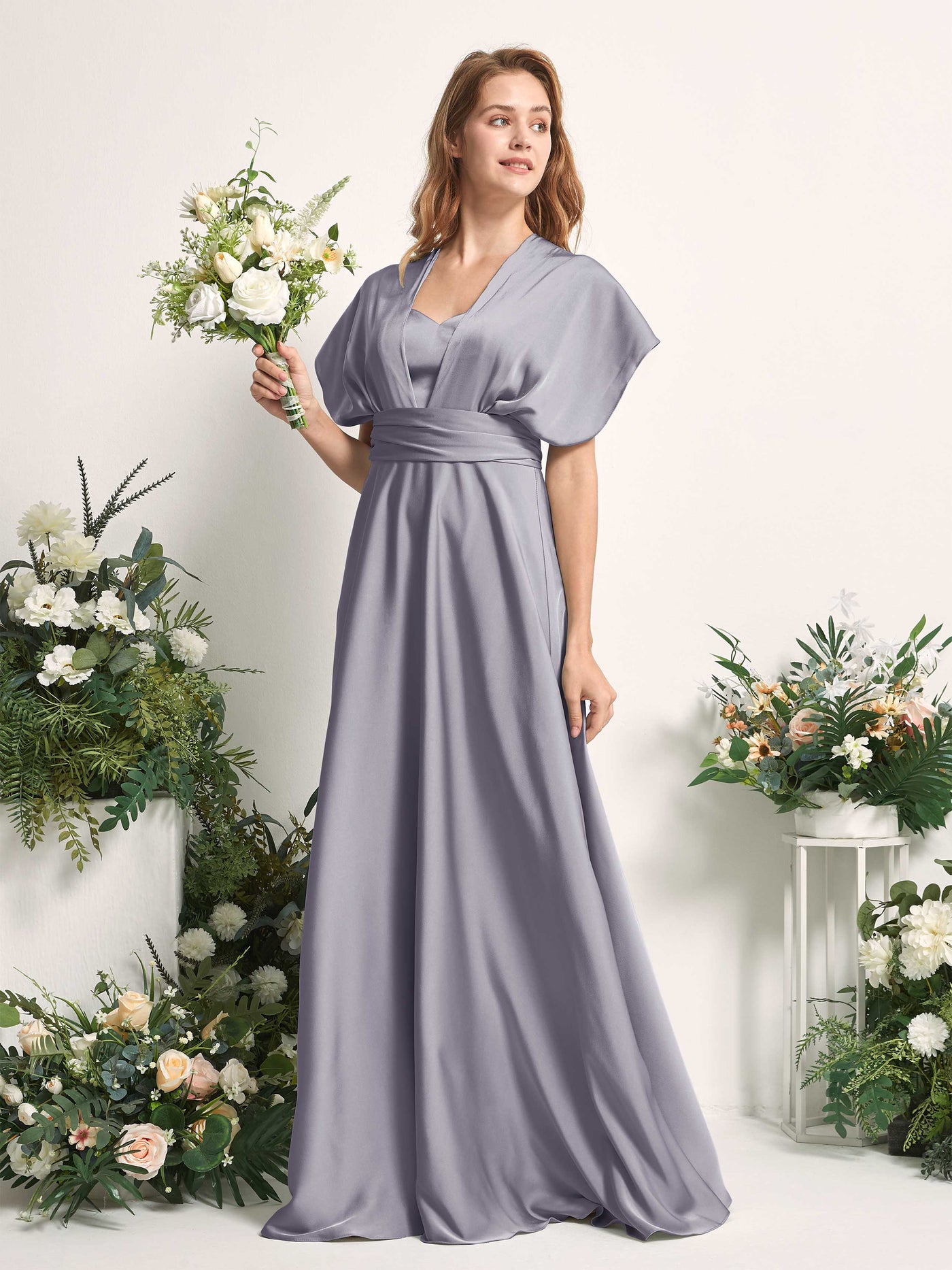 Carlyna Vestido línea A cuello de corazón hasta el suelo dama de honor Niebla Púrpura #color_niebla-p-rpura