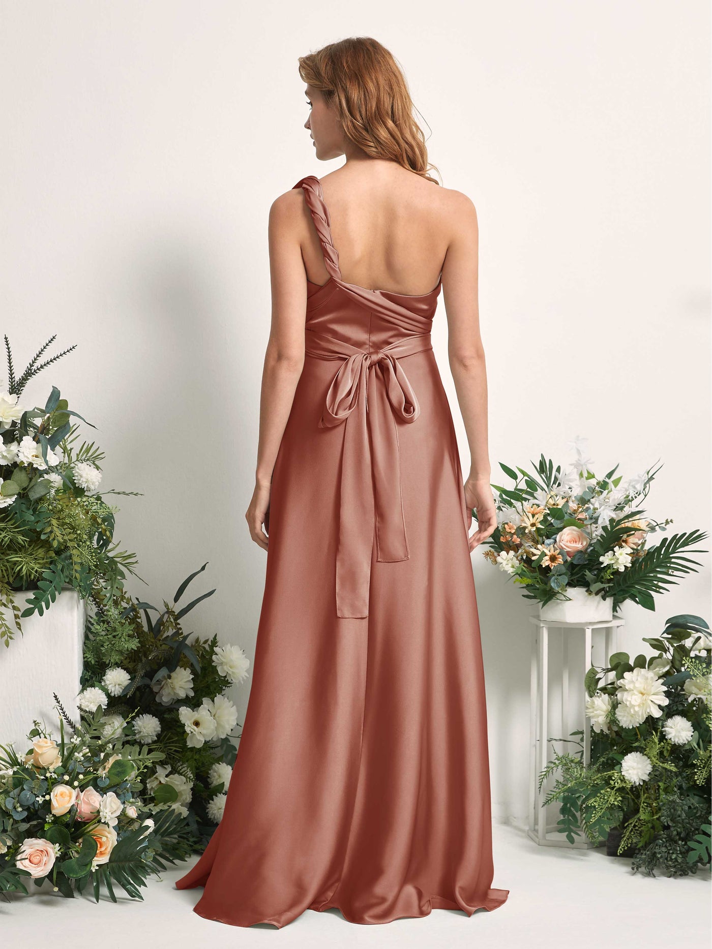 Carlyna Vestido línea A cuello de corazón hasta el suelo dama de honor Siena Natural #color_siena-natural