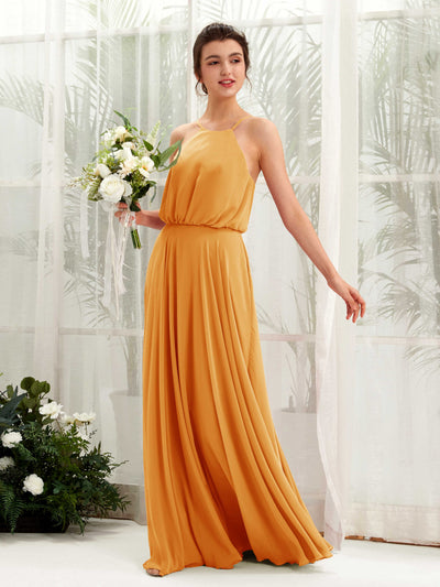 Carlyna Vestido línea A tirantes finos gasa hasta el suelo Mango #color_mango