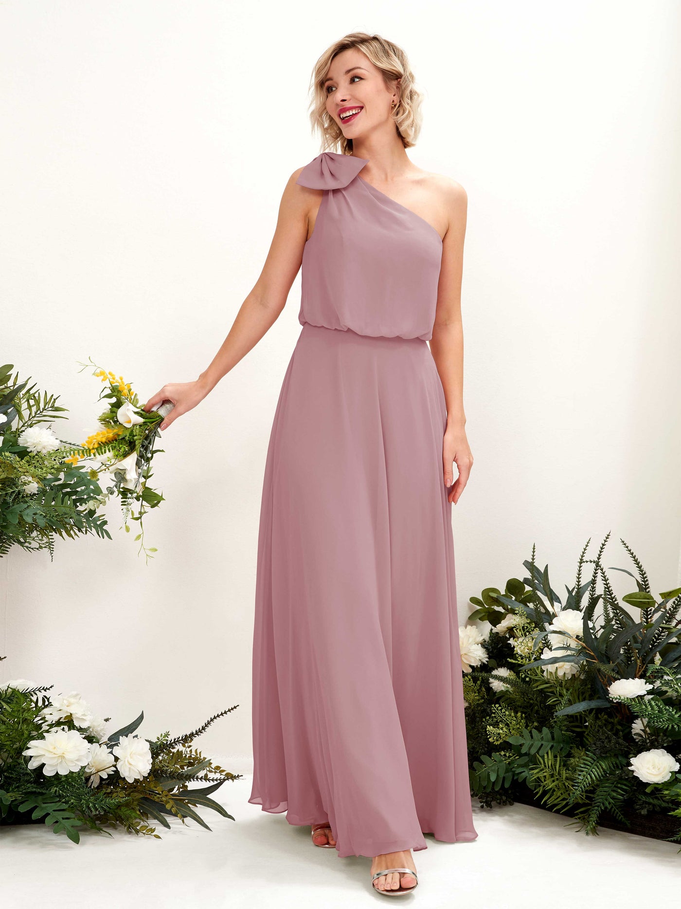 Carlyna Vestido línea A un hombre hasta el suelo dama de honor Malva Clásico #color_malva-cl-sico