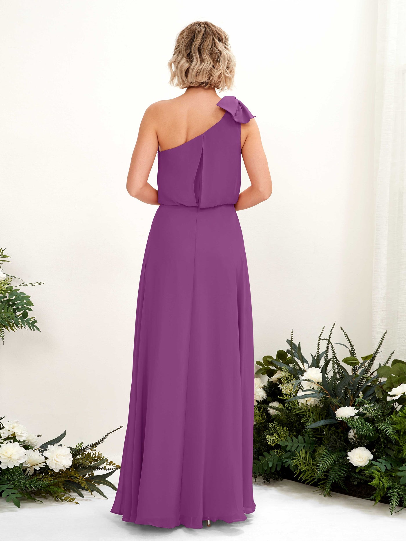 Carlyna Vestido línea A un hombre hasta el suelo dama de honor Púrpura #color_p-rpura