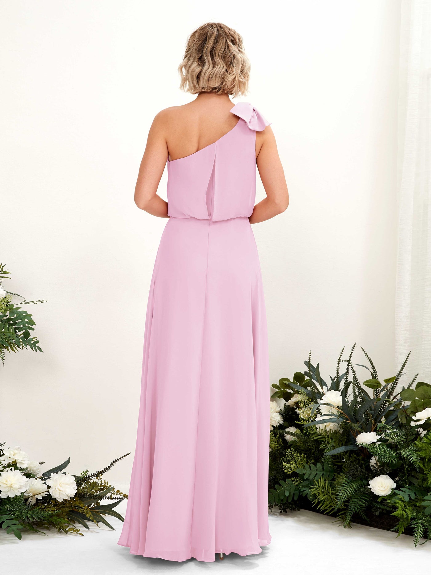 Carlyna Vestido línea A un hombre hasta el suelo dama de honor Rosa Caramelo #color_rosa-caramelo