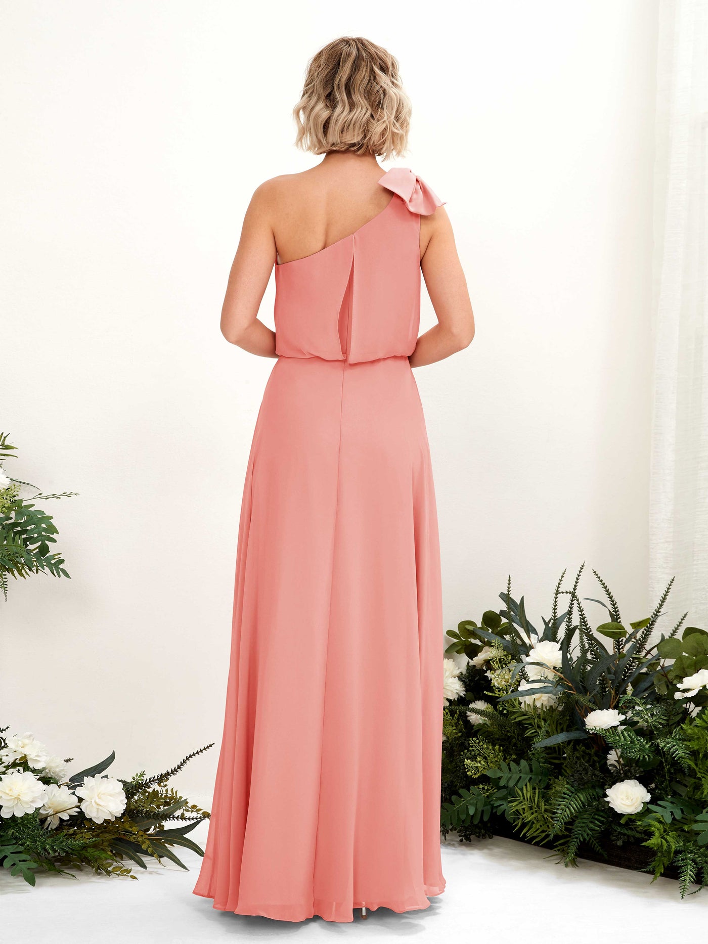 Carlyna Vestido línea A un hombre hasta el suelo dama de honor Rosa Melocotón #color_rosa-melocot-n