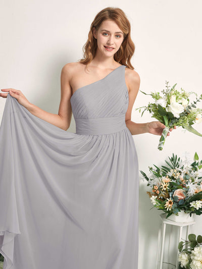 Carlyna Vestido Línea A Un Hombre Hasta el suelo Gasa Dama de honor Gris Paloma #color_gris-paloma