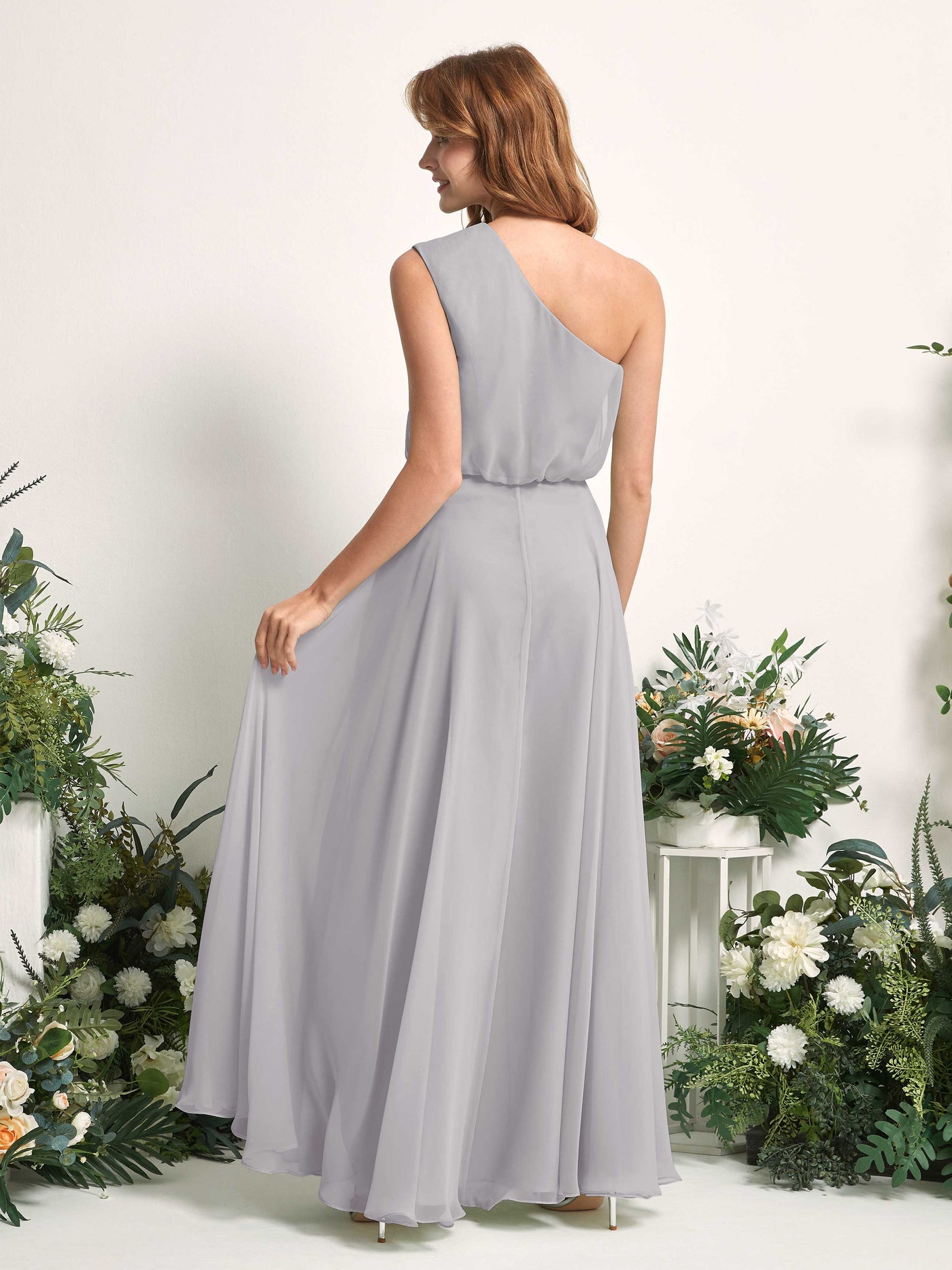 Carlyna Vestido Línea A Un Hombre Hasta el Suelo Vestidos de Dama de Honor Gris Paloma #color_gris-paloma