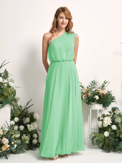 Carlyna Vestido Línea A Un Hombre Hasta el Suelo Vestidos de Dama de Honor Verde Menta #color_verde-menta